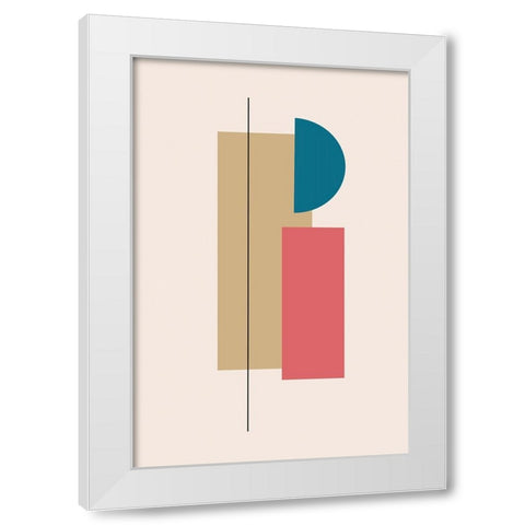 Ordered Alignment II White Modern Wood Framed Art Print by Alpenglow Workshop