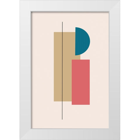 Ordered Alignment II White Modern Wood Framed Art Print by Alpenglow Workshop