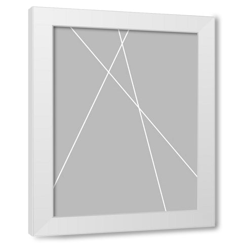Pickup Sticks I White Modern Wood Framed Art Print by Alpenglow Workshop
