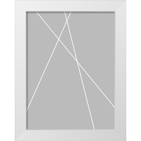 Pickup Sticks I White Modern Wood Framed Art Print by Alpenglow Workshop