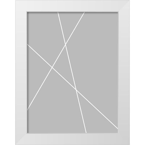 Pickup Sticks II White Modern Wood Framed Art Print by Alpenglow Workshop