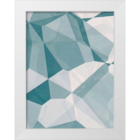 Planes and Facets White Modern Wood Framed Art Print by Alpenglow Workshop