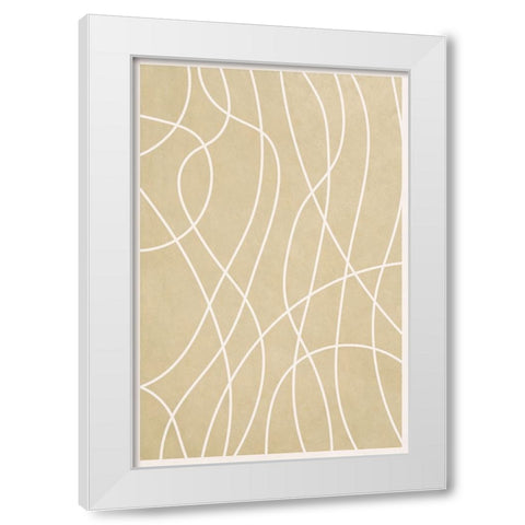 Spaghetti Strands I White Modern Wood Framed Art Print by Alpenglow Workshop