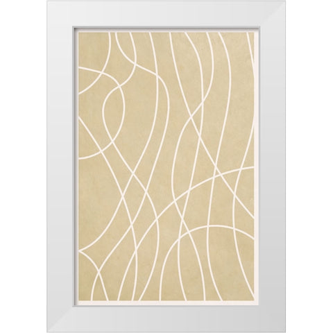 Spaghetti Strands I White Modern Wood Framed Art Print by Alpenglow Workshop
