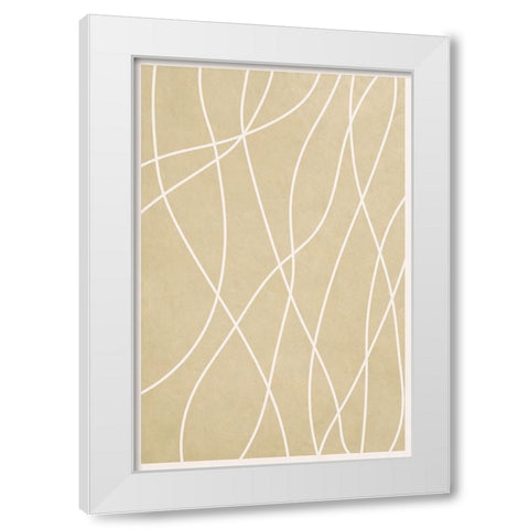 Spaghetti Strands III White Modern Wood Framed Art Print by Alpenglow Workshop