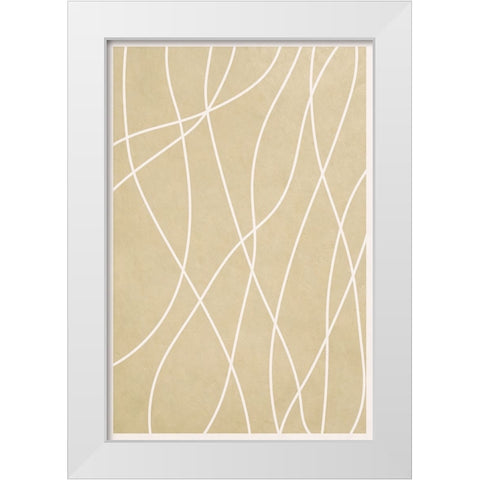 Spaghetti Strands III White Modern Wood Framed Art Print by Alpenglow Workshop