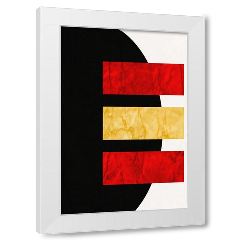 Stacked Rectangles White Modern Wood Framed Art Print by Alpenglow Workshop