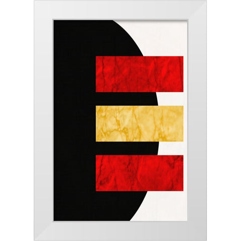 Stacked Rectangles White Modern Wood Framed Art Print by Alpenglow Workshop
