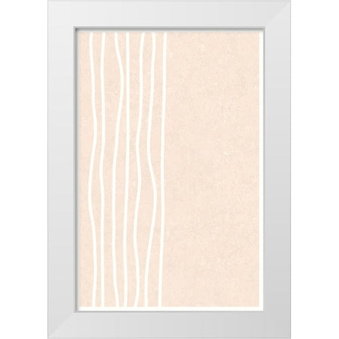 Stripes to the Left White Modern Wood Framed Art Print by Alpenglow Workshop