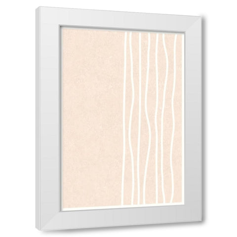 Stripes to the Right White Modern Wood Framed Art Print by Alpenglow Workshop
