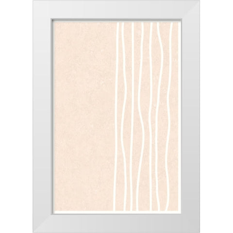 Stripes to the Right White Modern Wood Framed Art Print by Alpenglow Workshop