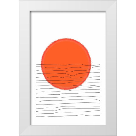 Sun on the Horizon White Modern Wood Framed Art Print by Alpenglow Workshop