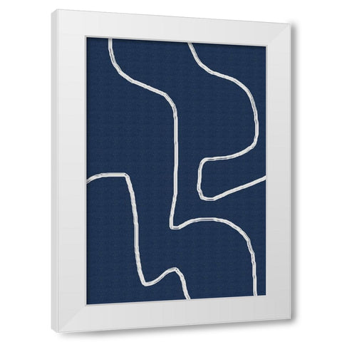 Wandering White Modern Wood Framed Art Print by Alpenglow Workshop