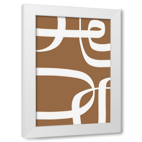 Winding Path  White Modern Wood Framed Art Print by Alpenglow Workshop