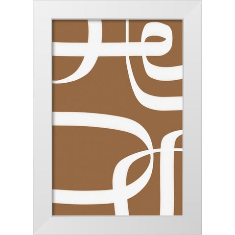 Winding Path  White Modern Wood Framed Art Print by Alpenglow Workshop