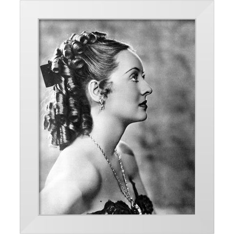 Bette Davis 1938 White Modern Wood Framed Art Print by Vintage Hollywood Archive