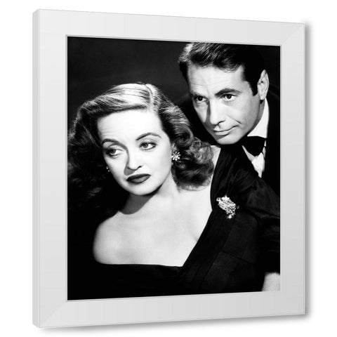 Bette Davis and Gary Merrill in All About Eve, 1950 White Modern Wood Framed Art Print by Vintage Hollywood Archive