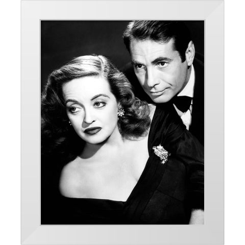 Bette Davis and Gary Merrill in All About Eve, 1950 White Modern Wood Framed Art Print by Vintage Hollywood Archive