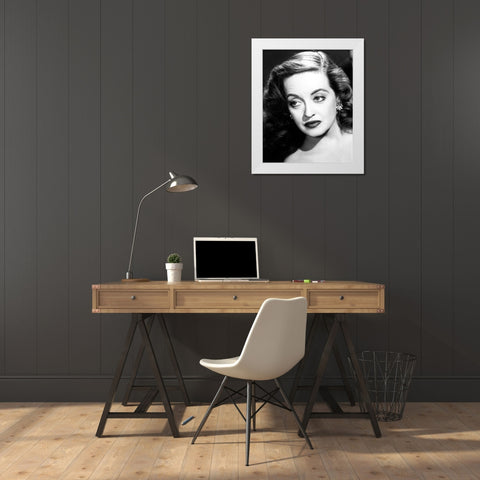 Bette Davis in All About Eve, 1950 White Modern Wood Framed Art Print by Vintage Hollywood Archive