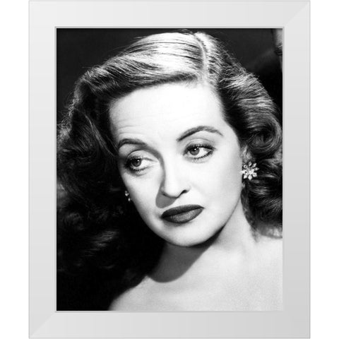 Bette Davis in All About Eve, 1950 White Modern Wood Framed Art Print by Vintage Hollywood Archive
