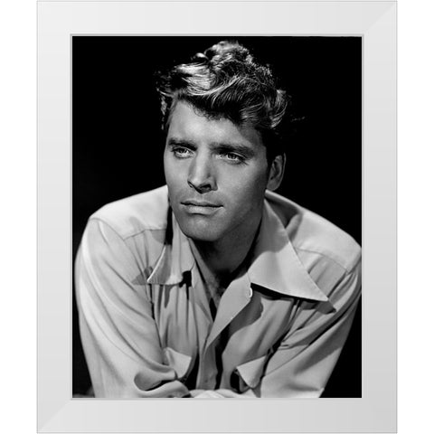 Burt Lancaster, 1947 White Modern Wood Framed Art Print by Vintage Hollywood Archive