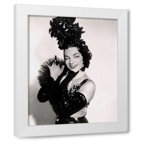 Carmen Miranda, 1944 White Modern Wood Framed Art Print by Vintage Hollywood Archive