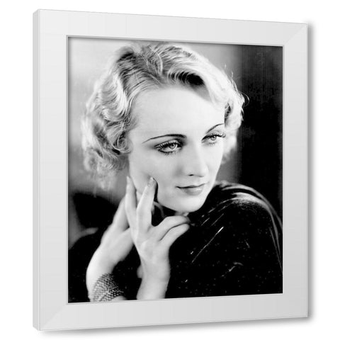 Carole Lombard White Modern Wood Framed Art Print by Vintage Hollywood Archive