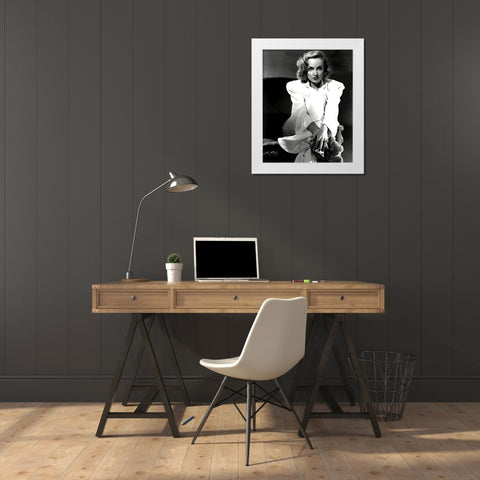 Carole Lombard White Modern Wood Framed Art Print by Vintage Hollywood Archive