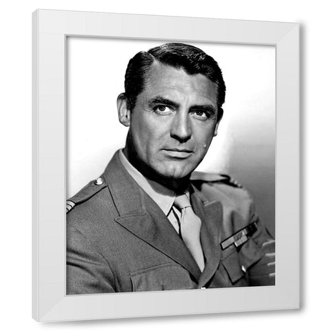 Cary Grant White Modern Wood Framed Art Print by Vintage Hollywood Archive