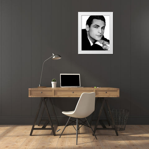 Charles Farrell White Modern Wood Framed Art Print by Vintage Hollywood Archive