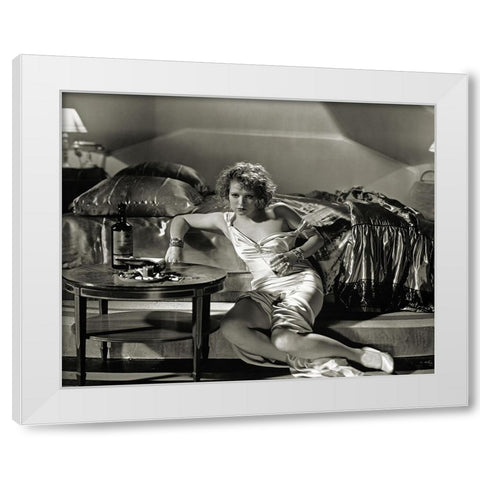 Clara Bow, Call her Savage, 1932 White Modern Wood Framed Art Print by Vintage Hollywood Archive