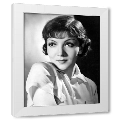 Claudette Colbert, 1931 White Modern Wood Framed Art Print by Vintage Hollywood Archive