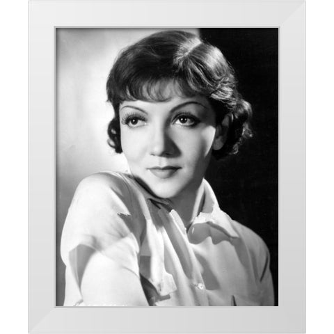 Claudette Colbert, 1931 White Modern Wood Framed Art Print by Vintage Hollywood Archive