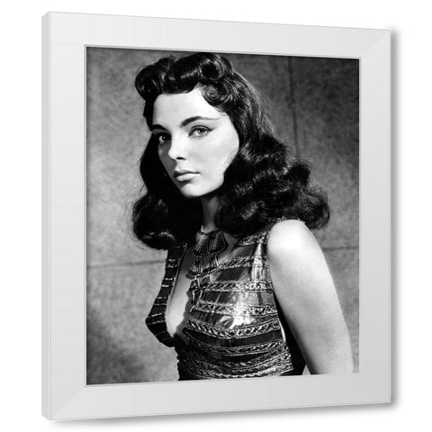 Joan Collins, Land of the Pharoahs White Modern Wood Framed Art Print by Vintage Hollywood Archive