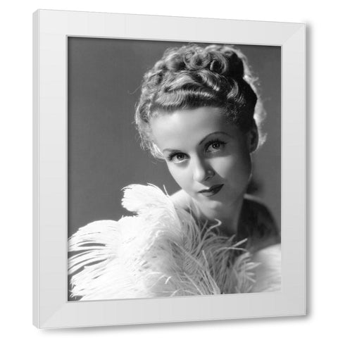 Danielle Darrieux, The Rage of Paris White Modern Wood Framed Art Print by Vintage Hollywood Archive