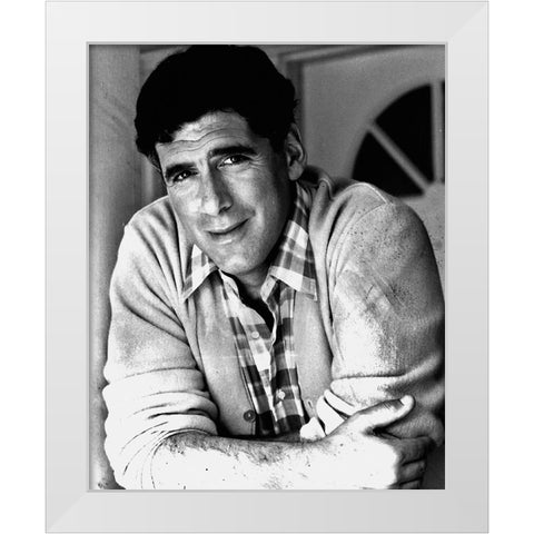 Elliot Gould, 1986 White Modern Wood Framed Art Print by Vintage Hollywood Archive