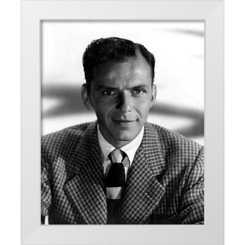 Frank Sinatra, 1942 I White Modern Wood Framed Art Print by Vintage Hollywood Archive