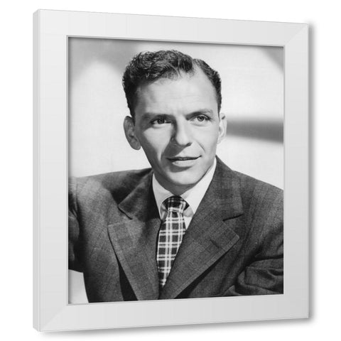 Frank Sinatra, 1942 II White Modern Wood Framed Art Print by Vintage Hollywood Archive