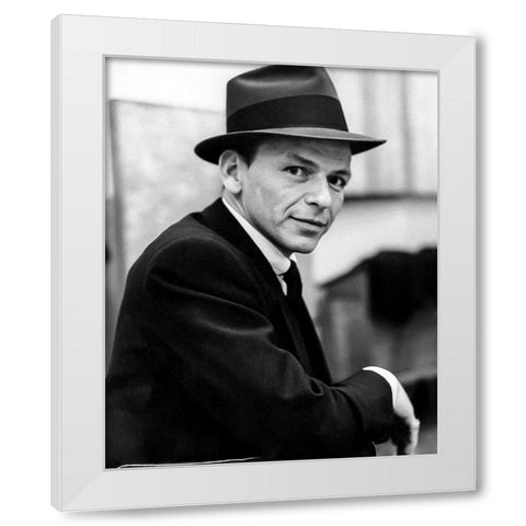Frank Sinatra, 1957 III White Modern Wood Framed Art Print by Vintage Hollywood Archive