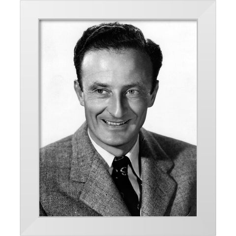 Fred Zinnemann, 1940 White Modern Wood Framed Art Print by Vintage Hollywood Archive