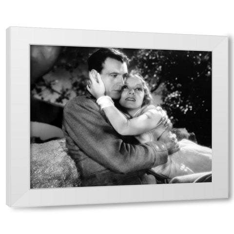 Gary Cooper, Helen Hayes, A Farewell to Arms, 1932 White Modern Wood Framed Art Print by Vintage Hollywood Archive