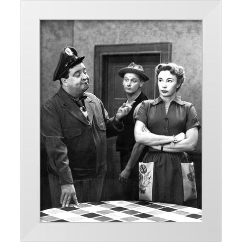 Gleason, Honeymooners, 1965 White Modern Wood Framed Art Print by Vintage Hollywood Archive
