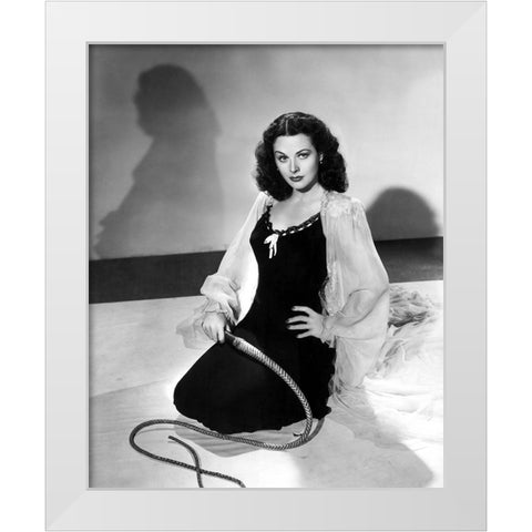 Hedy Lamarr, The Strange Woman, 1946 White Modern Wood Framed Art Print by Vintage Hollywood Archive