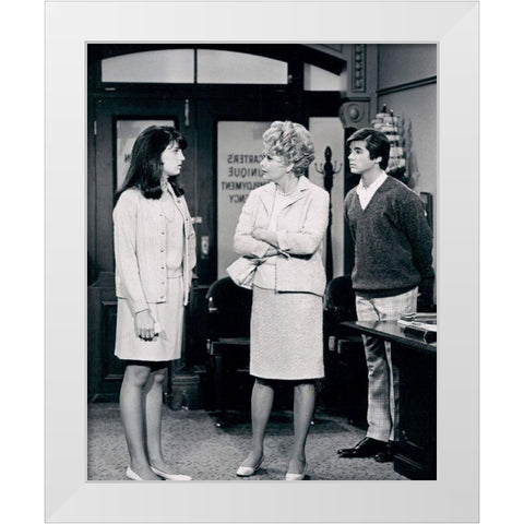 Lucie Arnaz, Lucille Ball and Desi Arnaz Jr., 1968 White Modern Wood Framed Art Print by Vintage Hollywood Archive