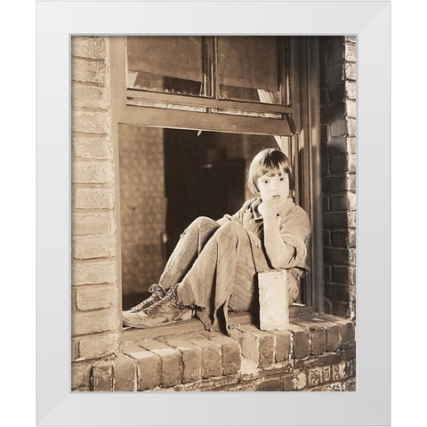 Jackie Coogan White Modern Wood Framed Art Print by Vintage Hollywood Archive