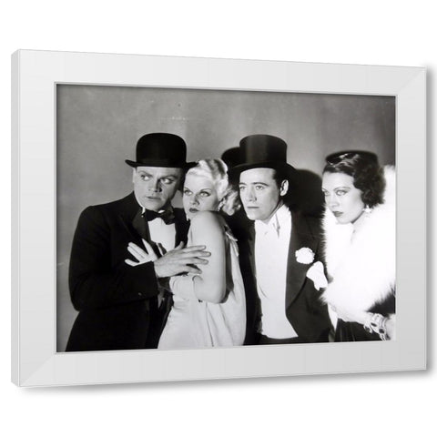 James Cagney, Jean Harlow, The Public Enemy, 1931 White Modern Wood Framed Art Print by Vintage Hollywood Archive