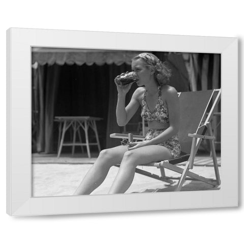 Jane Wyman, 1935 White Modern Wood Framed Art Print by Vintage Hollywood Archive