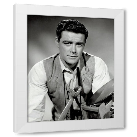 Jeff Richards, 1959 White Modern Wood Framed Art Print by Vintage Hollywood Archive