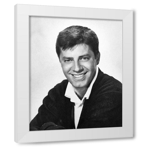 Jerry Lewis White Modern Wood Framed Art Print by Vintage Hollywood Archive
