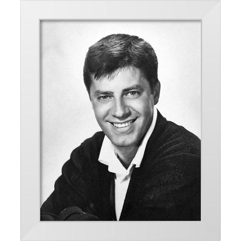 Jerry Lewis White Modern Wood Framed Art Print by Vintage Hollywood Archive